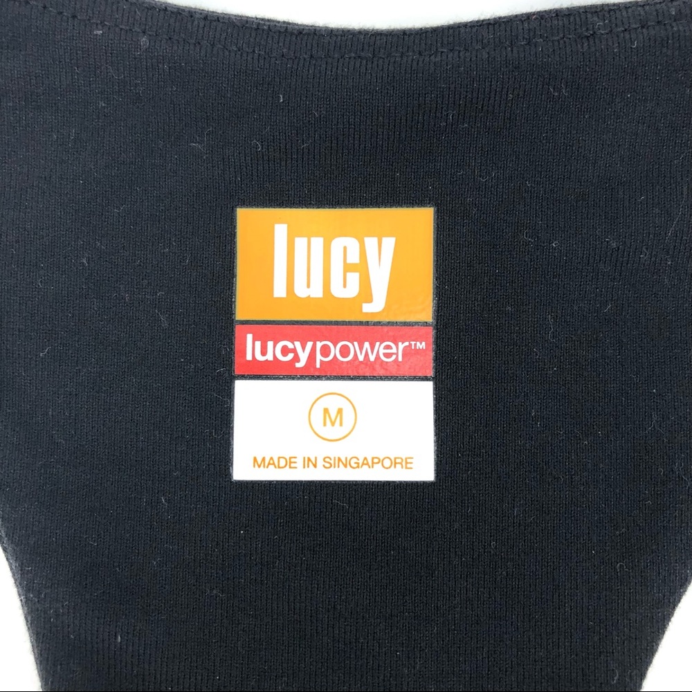Lucy Black Racer Back Sleeveless Tank Athletic Top - Picture 6 of 8